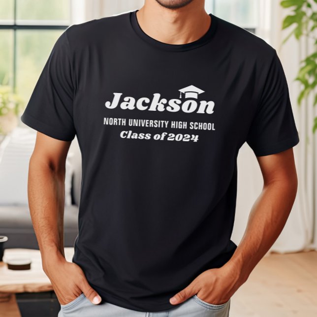 Graduate Name School Class of 2026 Black T-Shirt (Creator Uploaded)