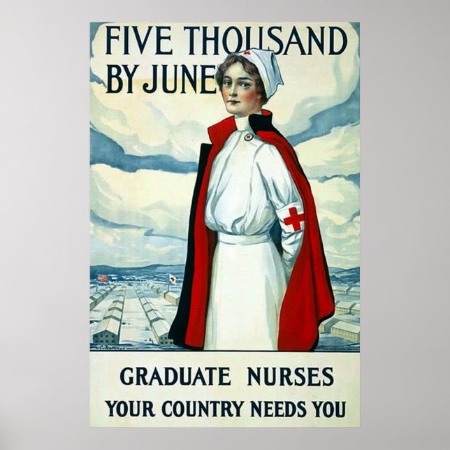 Graduate Nurses ~ Vintage WW1 Poster (Front)