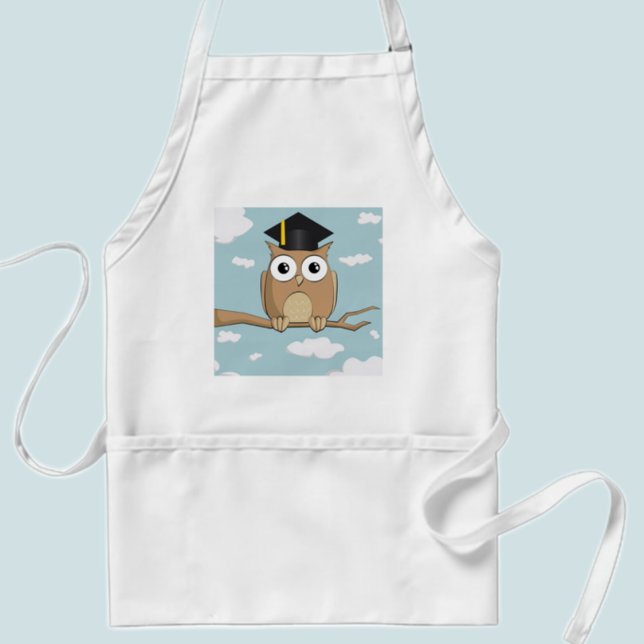 Graduate Owl Adult Apron (Creator Uploaded)