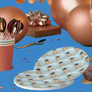 Graduate Owl Paper Plates