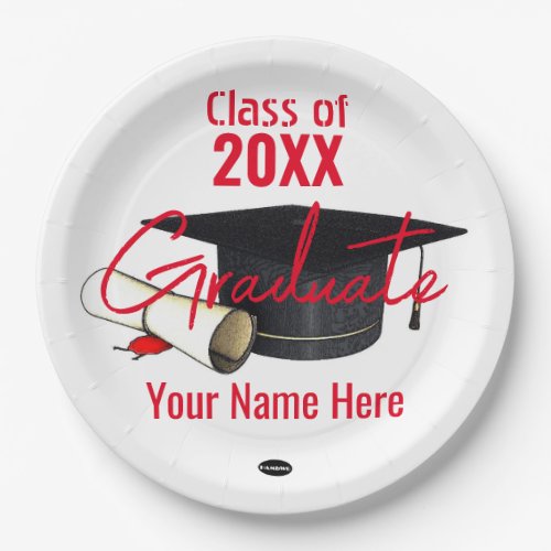 Graduate Paper Plate _ Cap and Diploma HAMbyWG