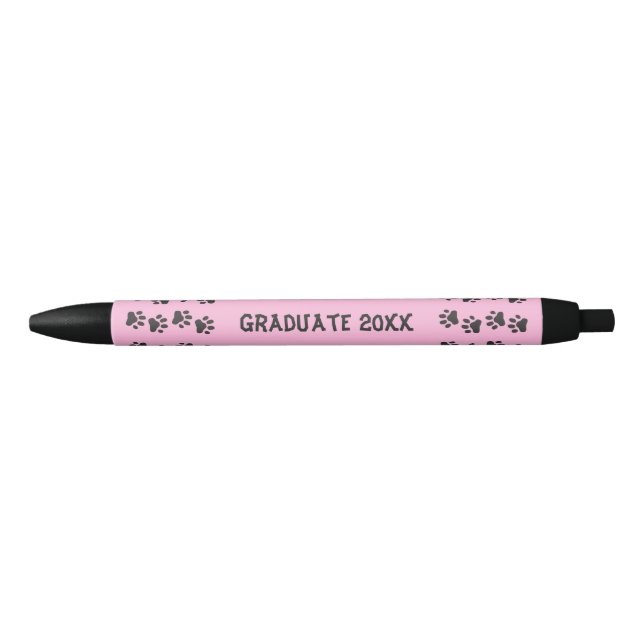Graduate Paw Prints Pink Pen (Front)