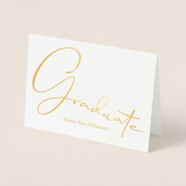 Graduate Personalized Folded Foil Card (Front)