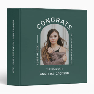 Graduate personalized graduation photo album 3 ring binder