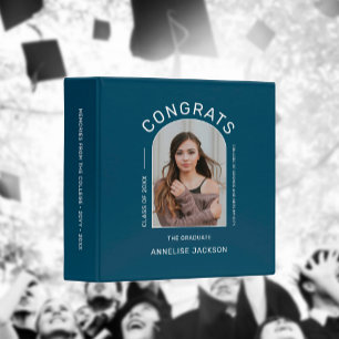 Graduate personalized graduation photo album 3 ring binder