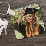 Graduate Personalized Graduation Photo Keychain<br><div class="desc">Celebrate your graduate’s achievement with this personalized custom photo keychain, a perfect gift for proud parents or grandparents. While it’s set up to feature graduation photos, you can easily swap the images for any special memories. Add two different photos, one for each side, to create a keepsake that captures this...</div>