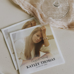Graduate Personalized Photo Class of 2026 Napkins