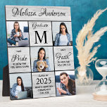 Graduate Personalized Photo Collage Keepsake Plaqu Plaque<br><div class="desc">Celebrate your graduate and give a special personalized gift with this custom photo collage graduation plaques sayings. This unique graduate photo collage plaque will be a treasured keepsake. Quote: " Take Pride in how far you have come, have Faith in how far you can go." Customize this graduation place with...</div>