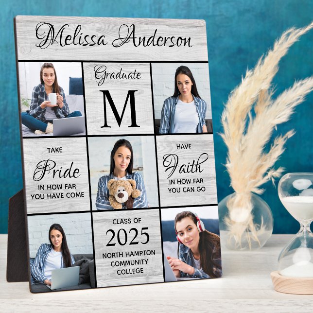 Graduate Personalized Photo Collage Keepsake Plaqu Plaque (Creator Uploaded)