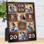 Graduate Personalized Photos Wooden Graduation Plaque<br><div class="desc">Celebrate your graduate and give a special personalized gift with this custom photo collage graduation plaque. This unique photo collage graduate plaque is will be a treasured keepsake. Customize with 6 of your favorite senior or college photos, and personalize with graduating year, monogrammed name, high school or college. See 'personalize...</div>