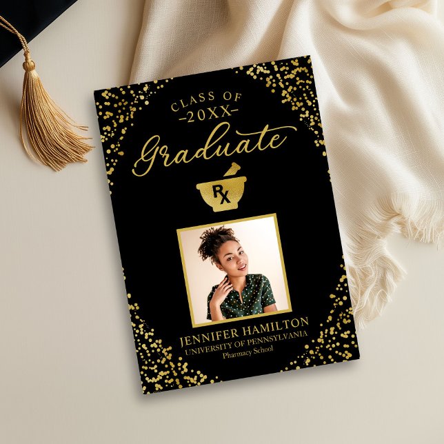 Graduate Pharmacy School Graduation Announcement  (Creator Uploaded)