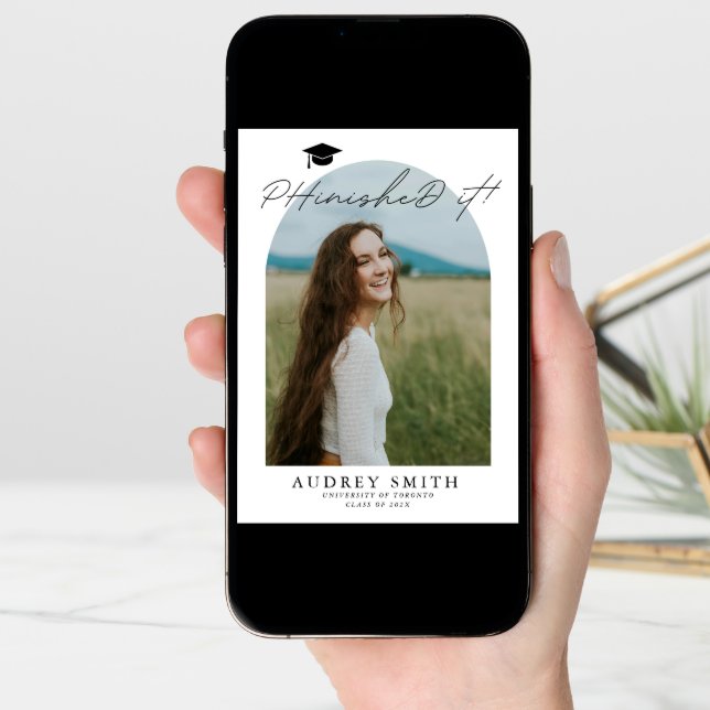 Graduate PHINISHED IT Graduation Announcement (Front Digital)