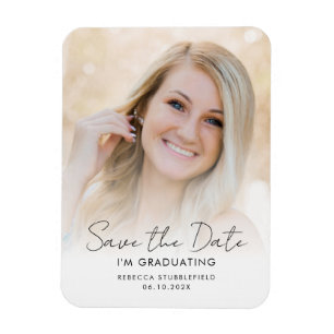 Graduate Photo 2026 Save the Date Announcement Magnet