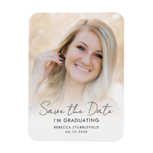 Graduate Photo 2026 Save the Date Announcement Magnet (Vertical)