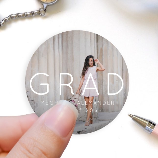 Graduate Photo and Name Sticker (Creator Uploaded)