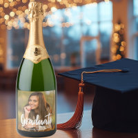 Graduate Photo Bold Script Custom Graduation Party