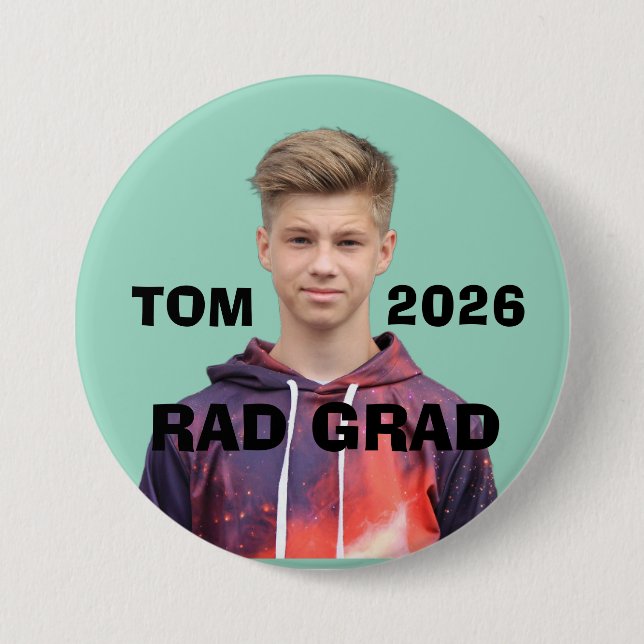 GRADUATE PHOTO BUTTON CUSTOM (Front)