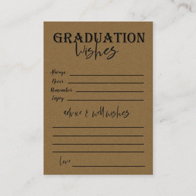 Graduate Photo Class Of 2026 Graduation Advice Card (Front)