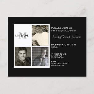 Graduate Photo Collage Invitation Postcard