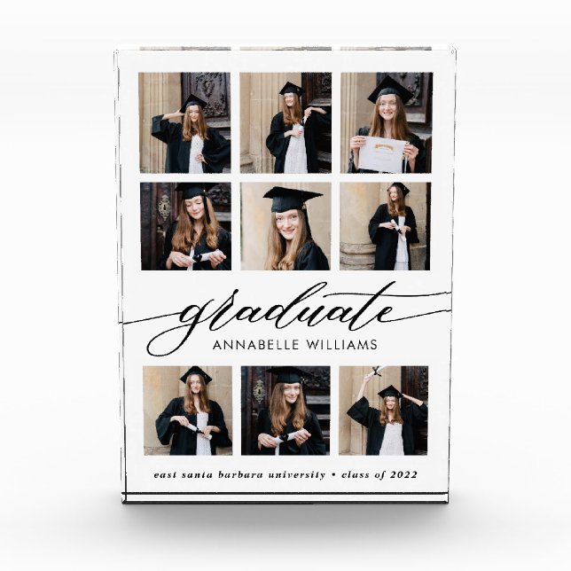 Graduate Photo Collage Keepsake  Acrylic Award (Front)
