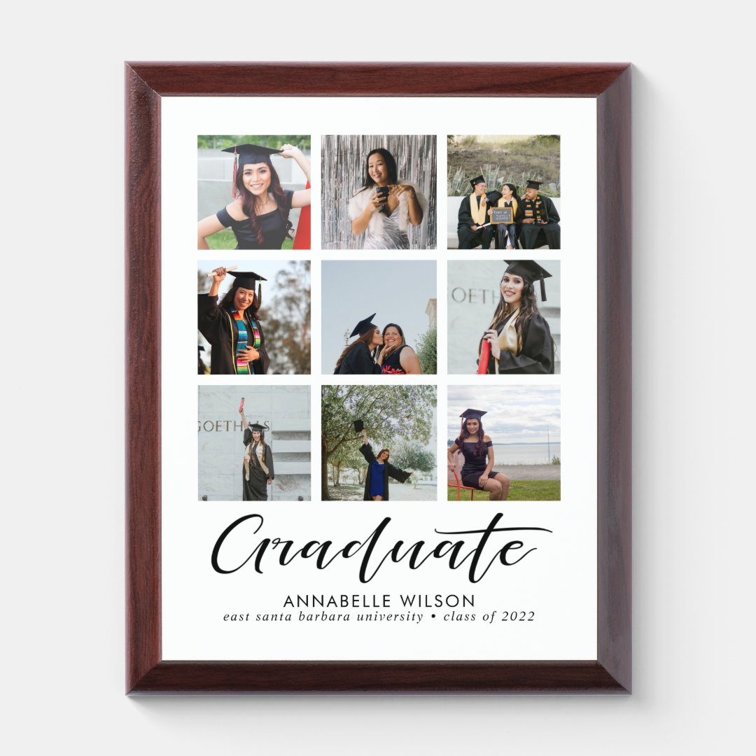 Graduate Photo Collage Keepsake Award Plaque Zazzle