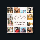 Graduate Photo Collage Pink and Black Graduation Canvas Print<br><div class="desc">Graduate Photo Collage Pink and Black Graduation Canvas Print. For further customization,  please click the "Customize it" button and use our design tool to modify this template.</div>