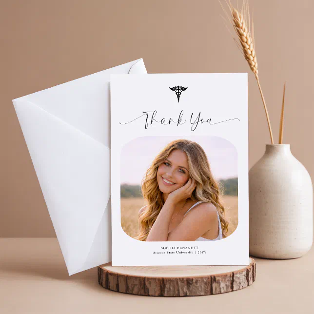 Graduate Photo Collage RN Graduation Thank You Postcard | Zazzle