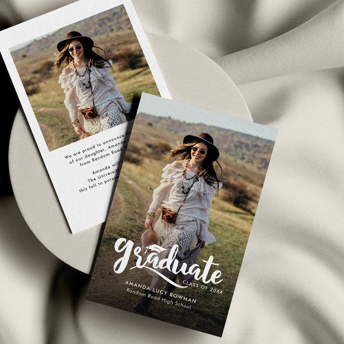 Graduate Photo College Graduation Announcement