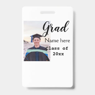 graduate photo congratulation add your name modern badge