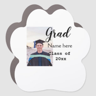 graduate photo congratulation add your name modern car magnet