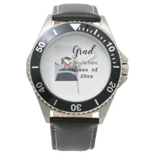graduate photo congratulation add your name modern watch