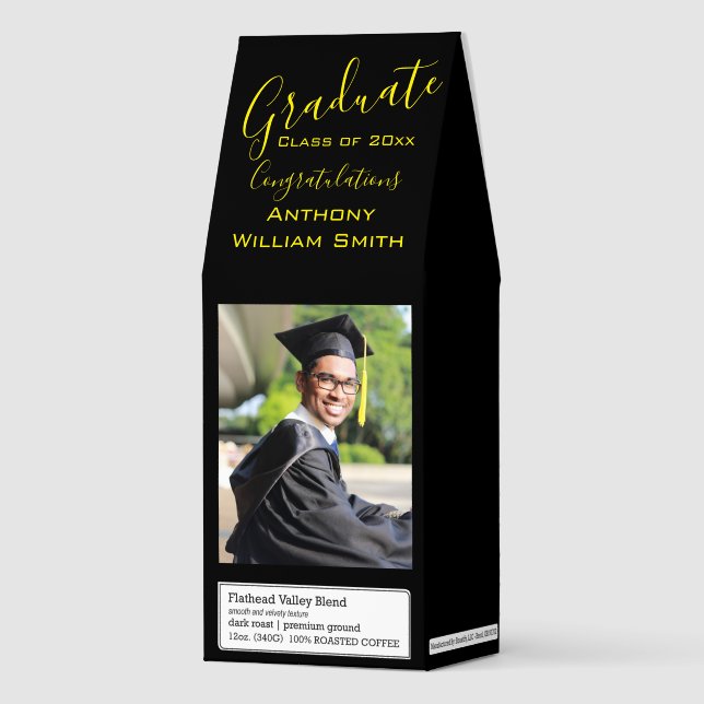 Graduate Photo Congratulations Gift Roast Coffee (Front)