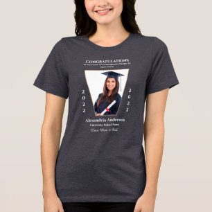 Graduate Photo Congratulations Personalize Tri-Blend Shirt