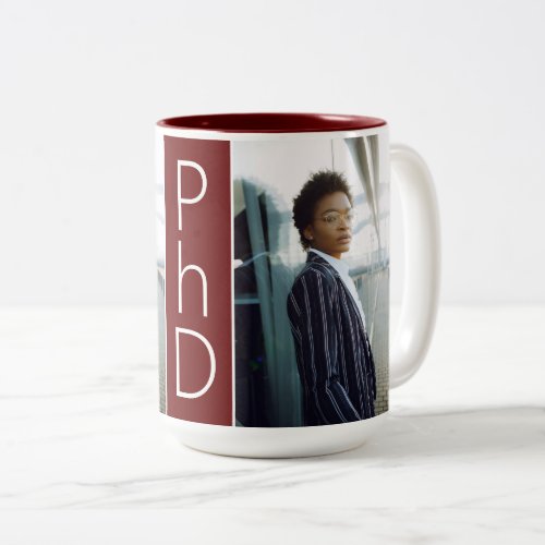 Graduate Photo Degree PhD Two_Tone Coffee Mug