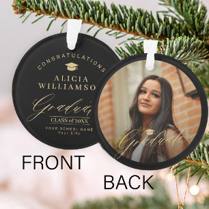 Graduate photo elegant keepsake graduation ornament