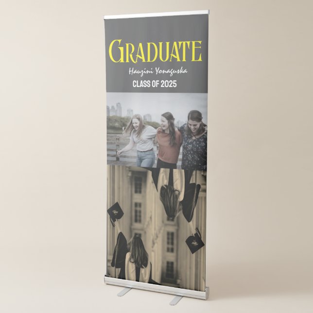 Graduate Photo Graduation Announcement Invitation Retractable Banner (3/4)