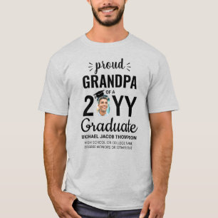Graduate Photo Graduation Class Year Proud Grandpa T-Shirt