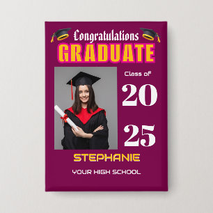 Graduate Photo Graduation Congratulations Custom Button