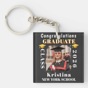 Graduate Photo Graduation Congratulations Custom Keychain