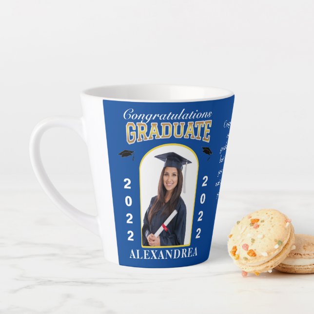 Graduate Photo Graduation Congratulations Custom  Latte Mug (In Situ)