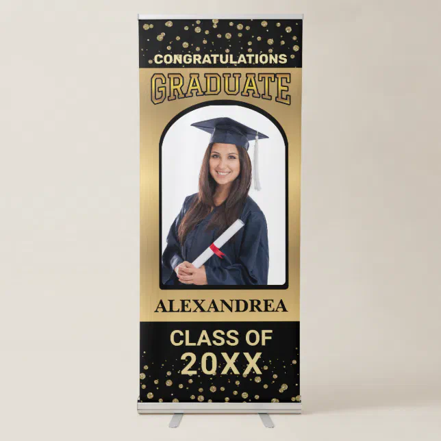Graduate Photo Graduation Congratulations Custom Retractable Banner ...