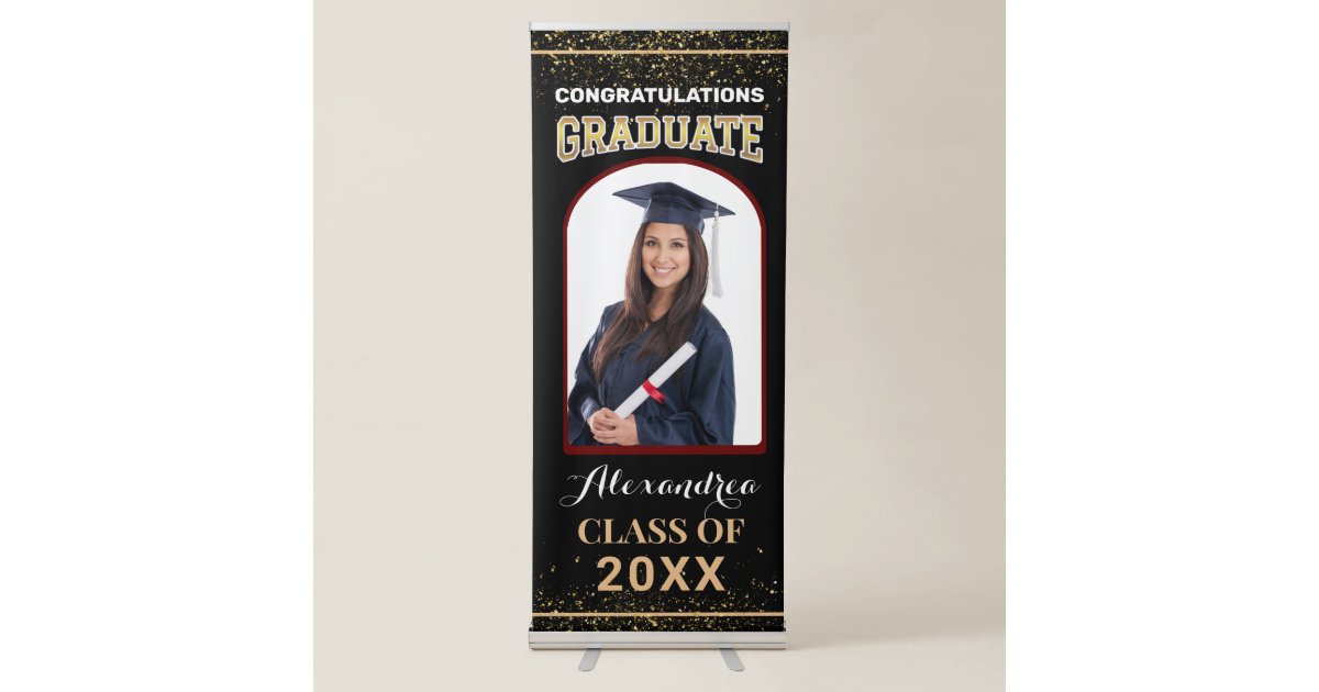 Graduate Photo Graduation Congratulations Custom Retractable Banner ...