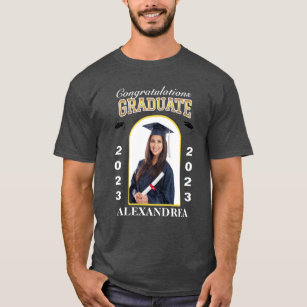 Graduate Photo Graduation Congratulations Custom  T-Shirt