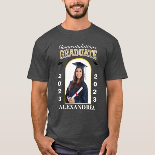 Graduate Photo Graduation Congratulations Custom  T_Shirt