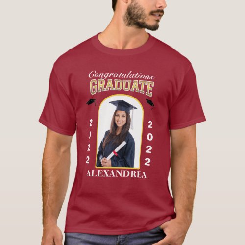 Graduate Photo Graduation Congratulations Custom  T_Shirt