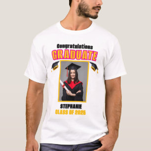 Graduate Photo Graduation Congratulations Custom T-Shirt