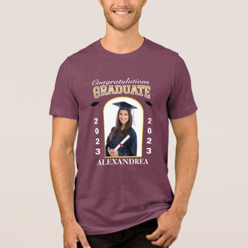 Graduate Photo Graduation Congratulations Custom  Tri_Blend Shirt