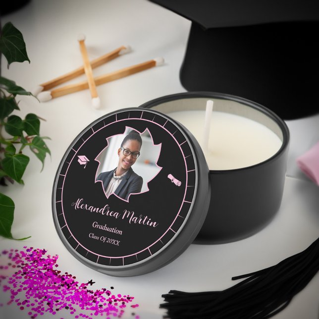 Graduate Photo Graduation School University Class  Mini Candle Favors (Graduate Photo Graduation School University Class Mini Candle Favors is great give as a keepsake. )