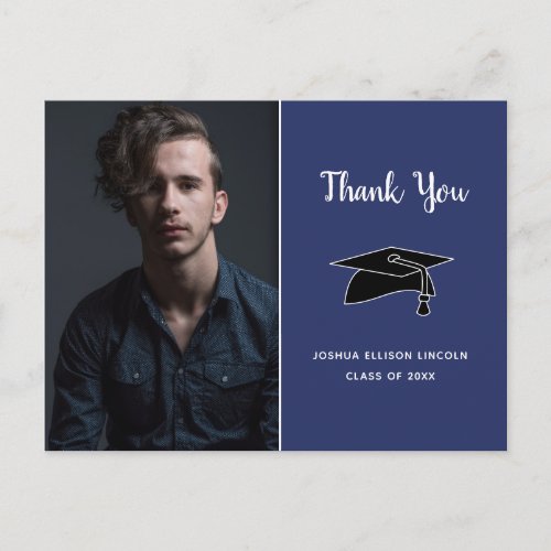 Graduate Photo Graduation Thank You Postcard