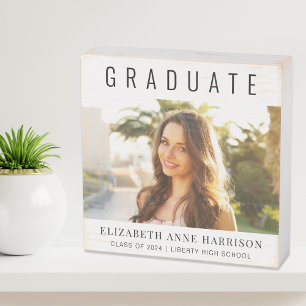 Graduate Photo Graduation Wooden Box Sign
